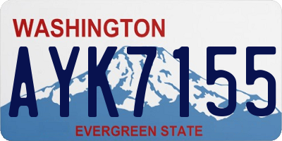 WA license plate AYK7155