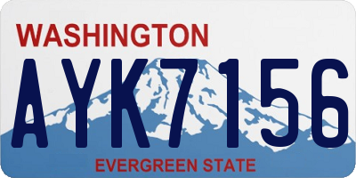 WA license plate AYK7156
