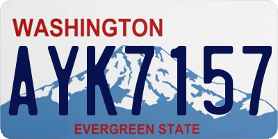 WA license plate AYK7157