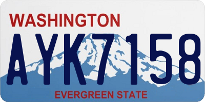 WA license plate AYK7158