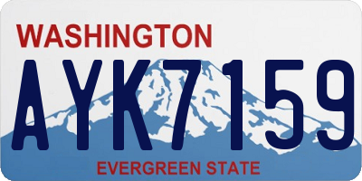 WA license plate AYK7159