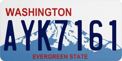 WA license plate AYK7161