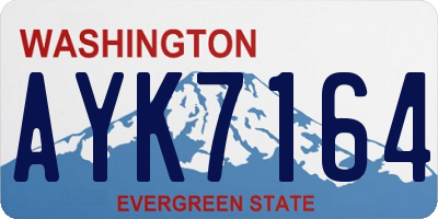 WA license plate AYK7164