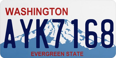 WA license plate AYK7168