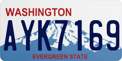 WA license plate AYK7169