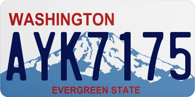 WA license plate AYK7175
