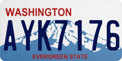 WA license plate AYK7176