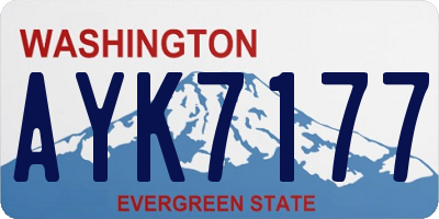 WA license plate AYK7177