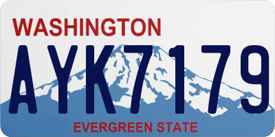 WA license plate AYK7179