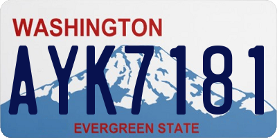 WA license plate AYK7181