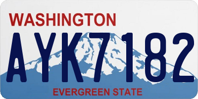 WA license plate AYK7182