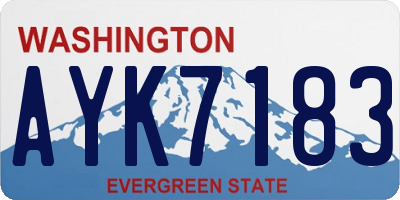 WA license plate AYK7183