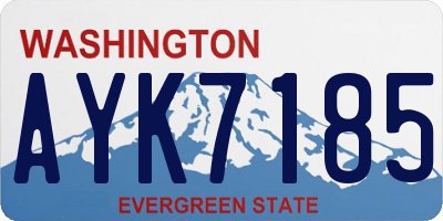 WA license plate AYK7185