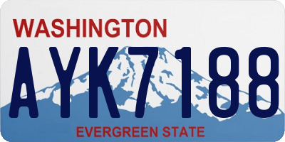 WA license plate AYK7188