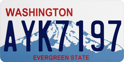 WA license plate AYK7197
