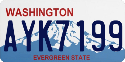 WA license plate AYK7199