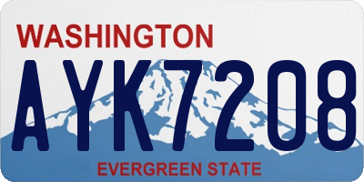WA license plate AYK7208