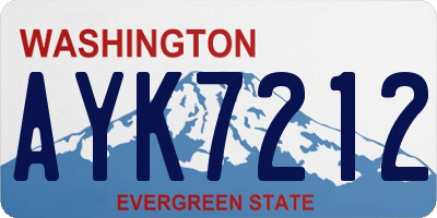 WA license plate AYK7212
