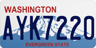 WA license plate AYK7220
