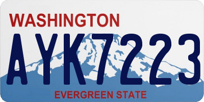 WA license plate AYK7223