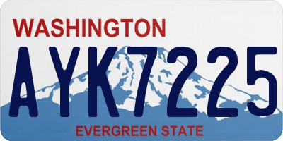 WA license plate AYK7225