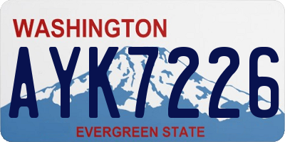 WA license plate AYK7226