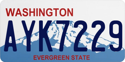 WA license plate AYK7229