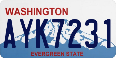 WA license plate AYK7231