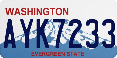 WA license plate AYK7233