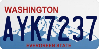 WA license plate AYK7237