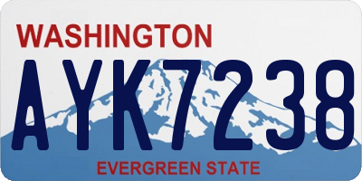 WA license plate AYK7238
