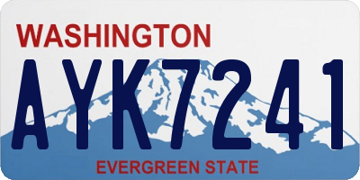 WA license plate AYK7241