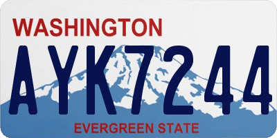 WA license plate AYK7244