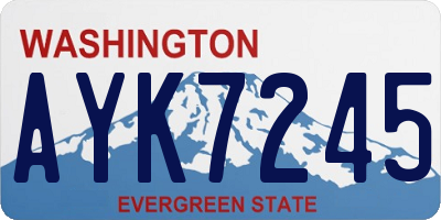 WA license plate AYK7245
