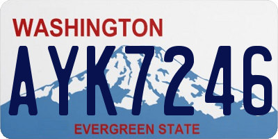 WA license plate AYK7246