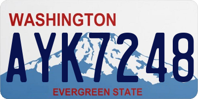 WA license plate AYK7248