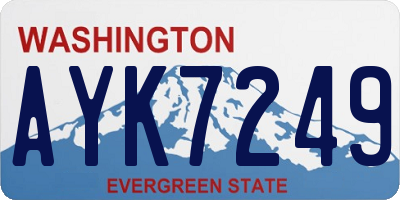 WA license plate AYK7249