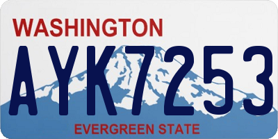 WA license plate AYK7253