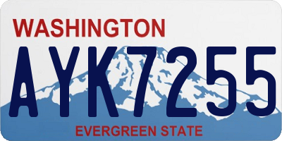 WA license plate AYK7255