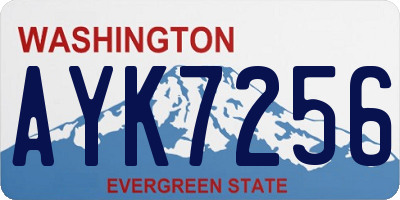 WA license plate AYK7256