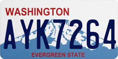 WA license plate AYK7264