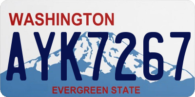 WA license plate AYK7267