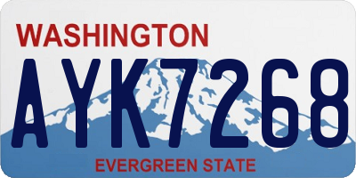 WA license plate AYK7268