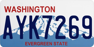 WA license plate AYK7269