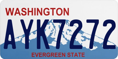 WA license plate AYK7272