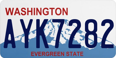 WA license plate AYK7282