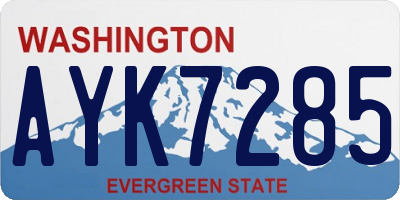 WA license plate AYK7285