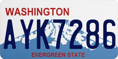 WA license plate AYK7286
