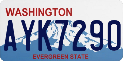 WA license plate AYK7290