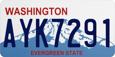 WA license plate AYK7291